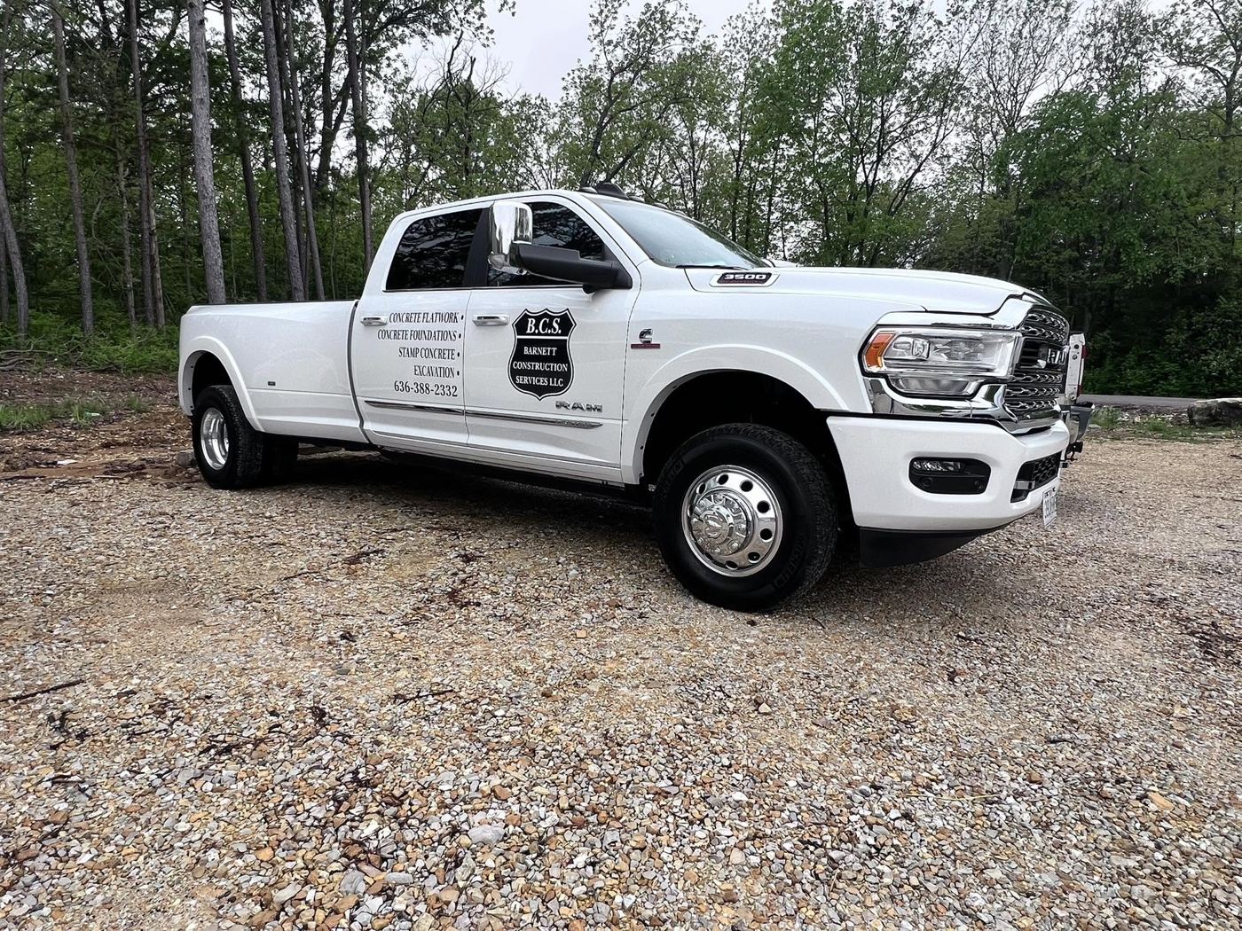 Barnett Construction Services Ram 3500 work truck